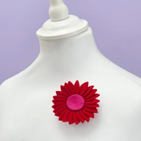 Felt brooch - red
