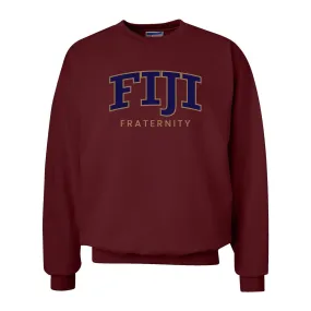 FIJI Maroon Old School Crewneck