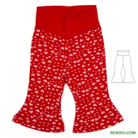 Flared Pants Baby Sewing Patterns,  Sizes 0 Month-6 YEARS