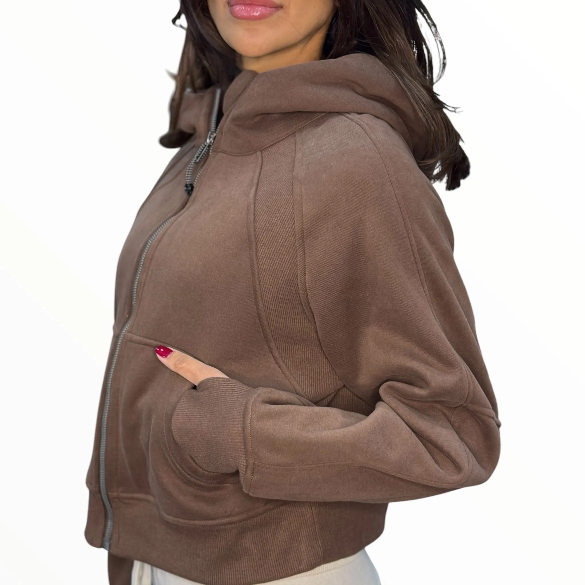 Fleeced Jacket - Coffee