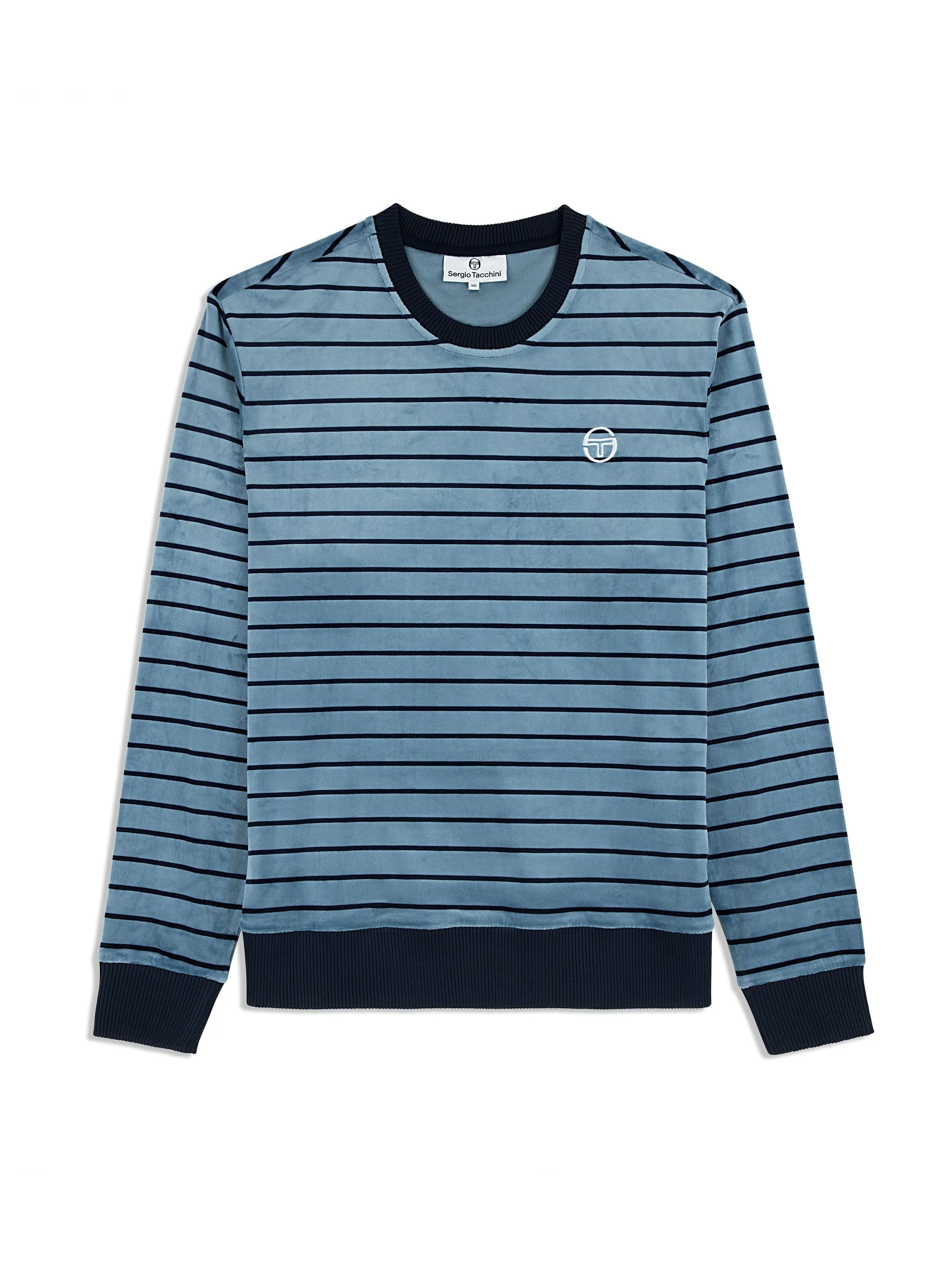 Foggia Velour Crewneck- Coronet Blue