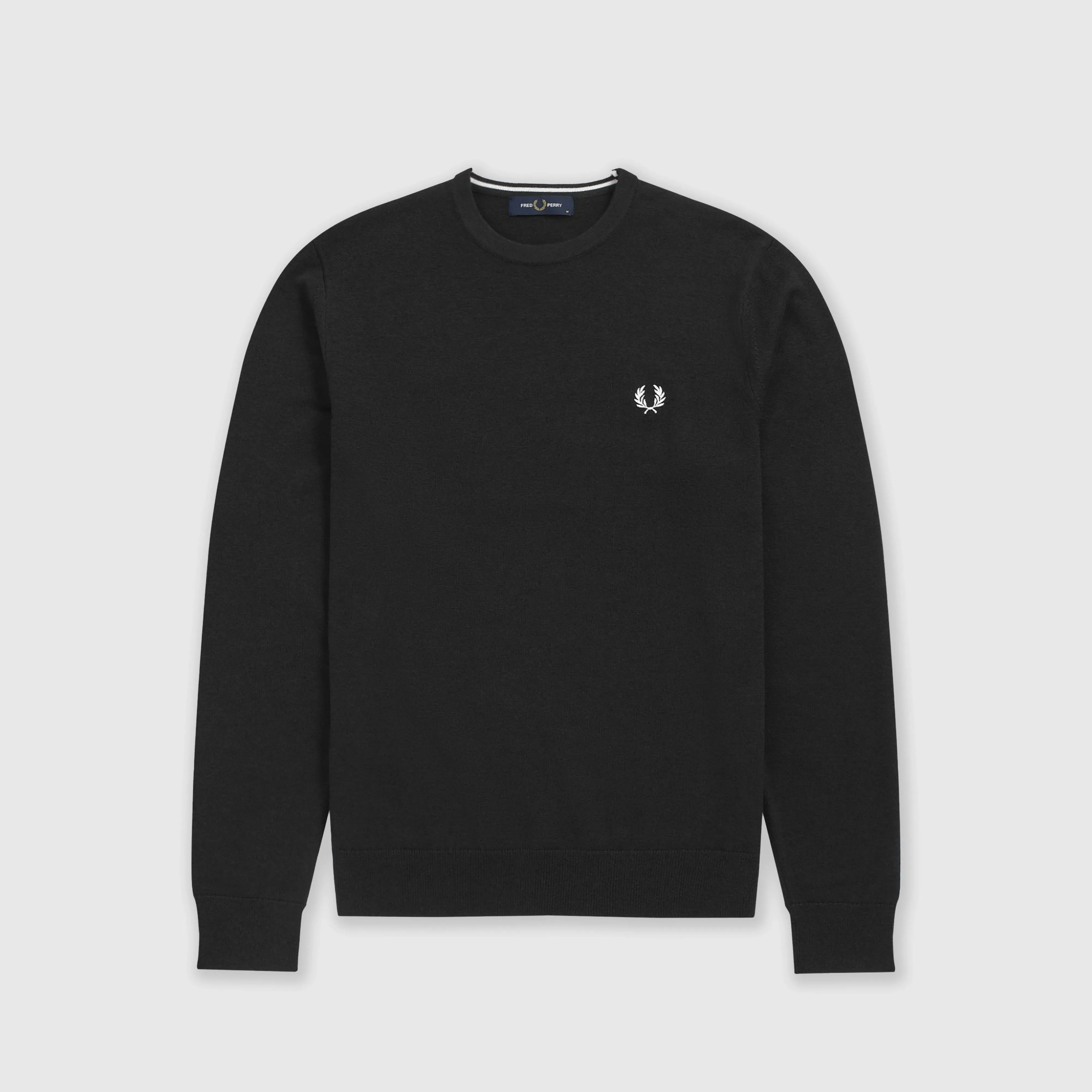 Fred Perry Classic Crew Neck Jumper - Black