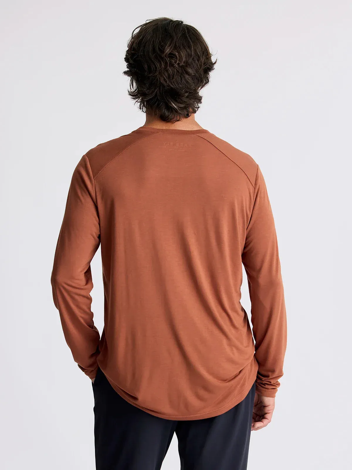 Free Fly Men's Bamboo Lightweight Long Sleeve in Adobe