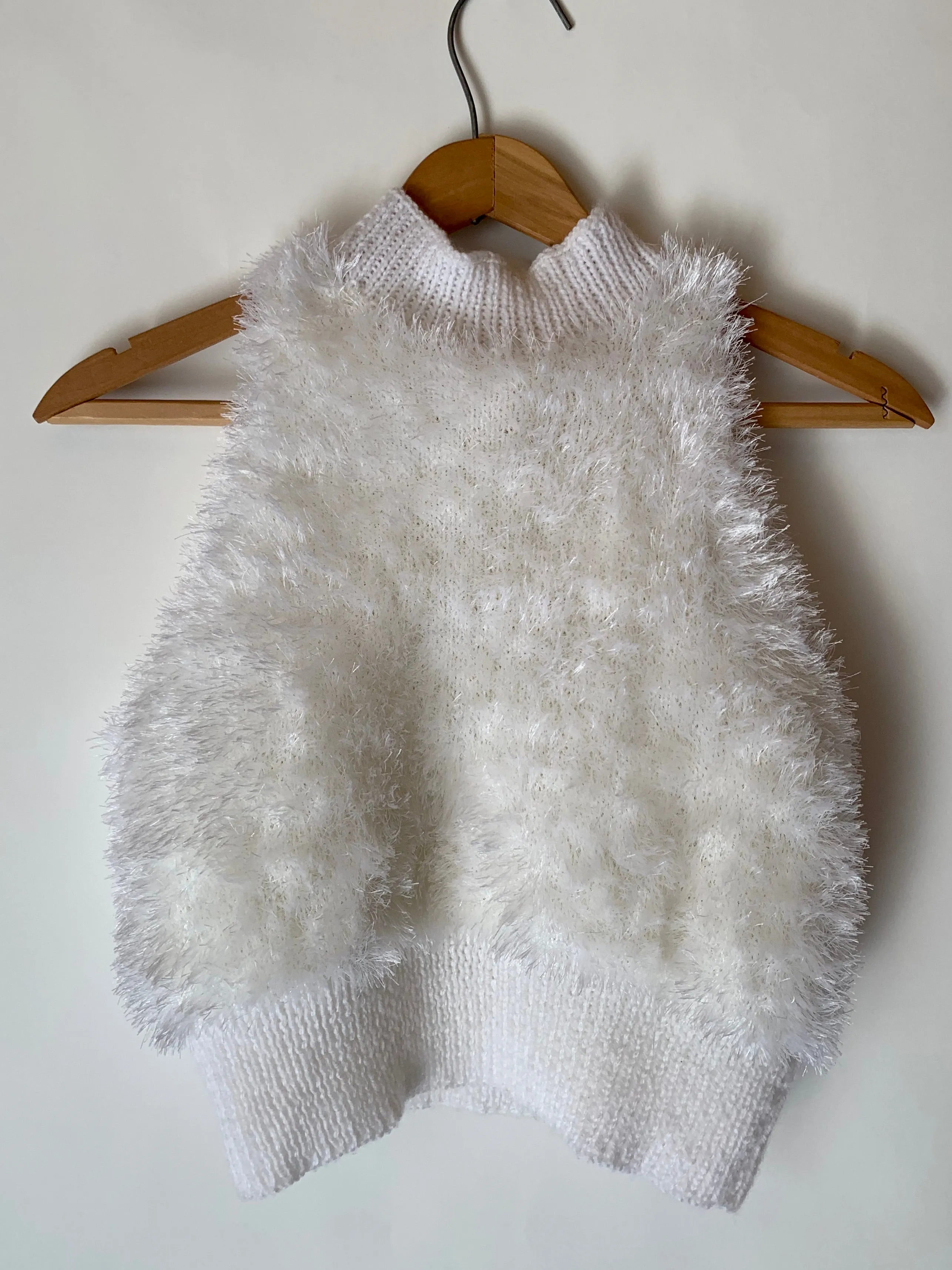 Fuzzy Sleeveless Sweater Top