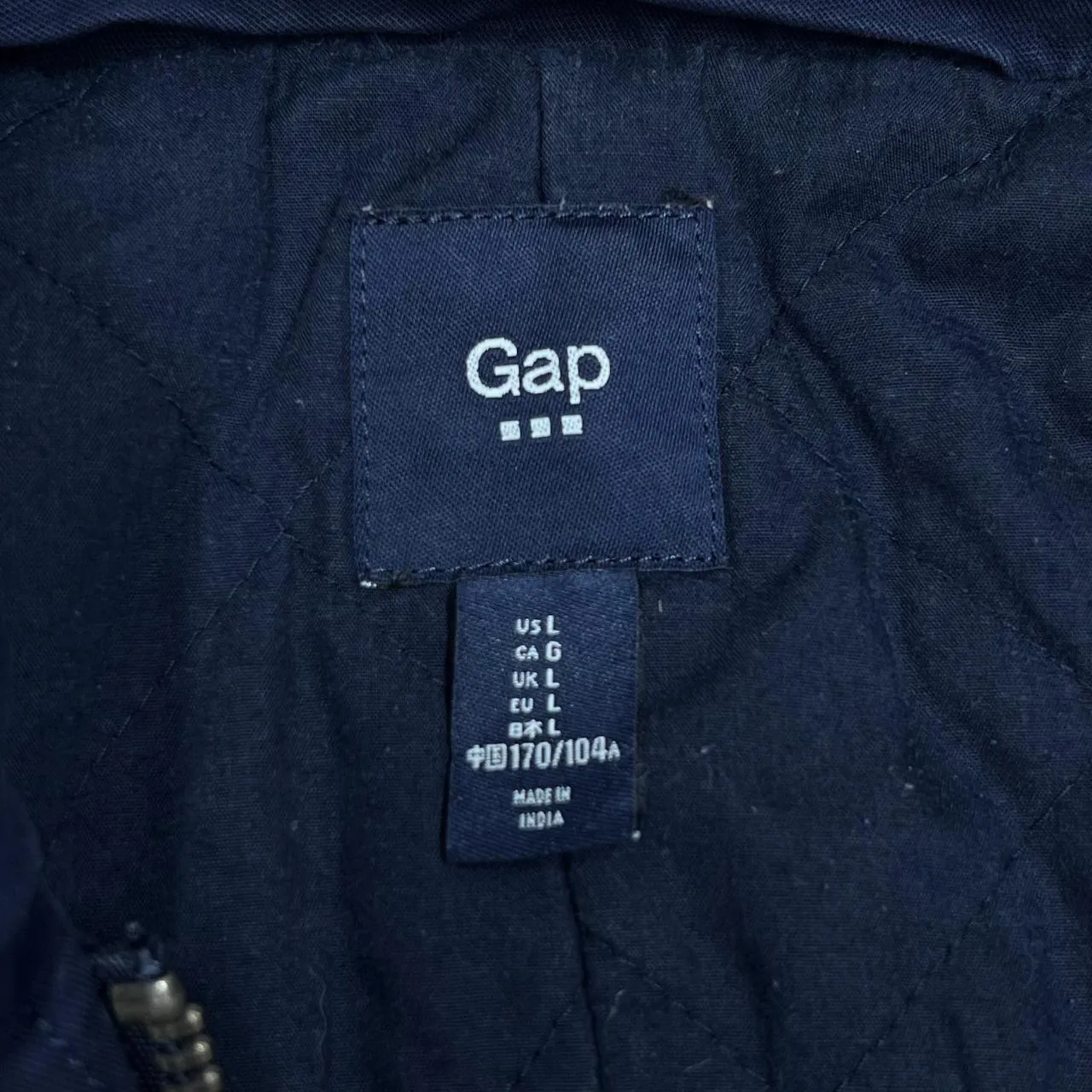GAP Classic Fleece Lined Hooded Canvas Cotton Parka Jacket Coat