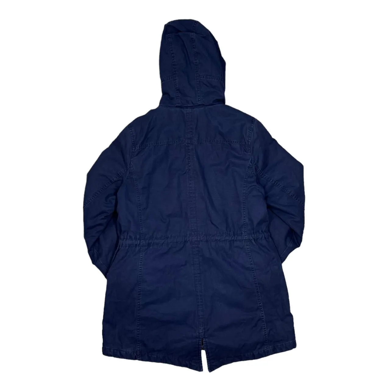 GAP Classic Fleece Lined Hooded Canvas Cotton Parka Jacket Coat