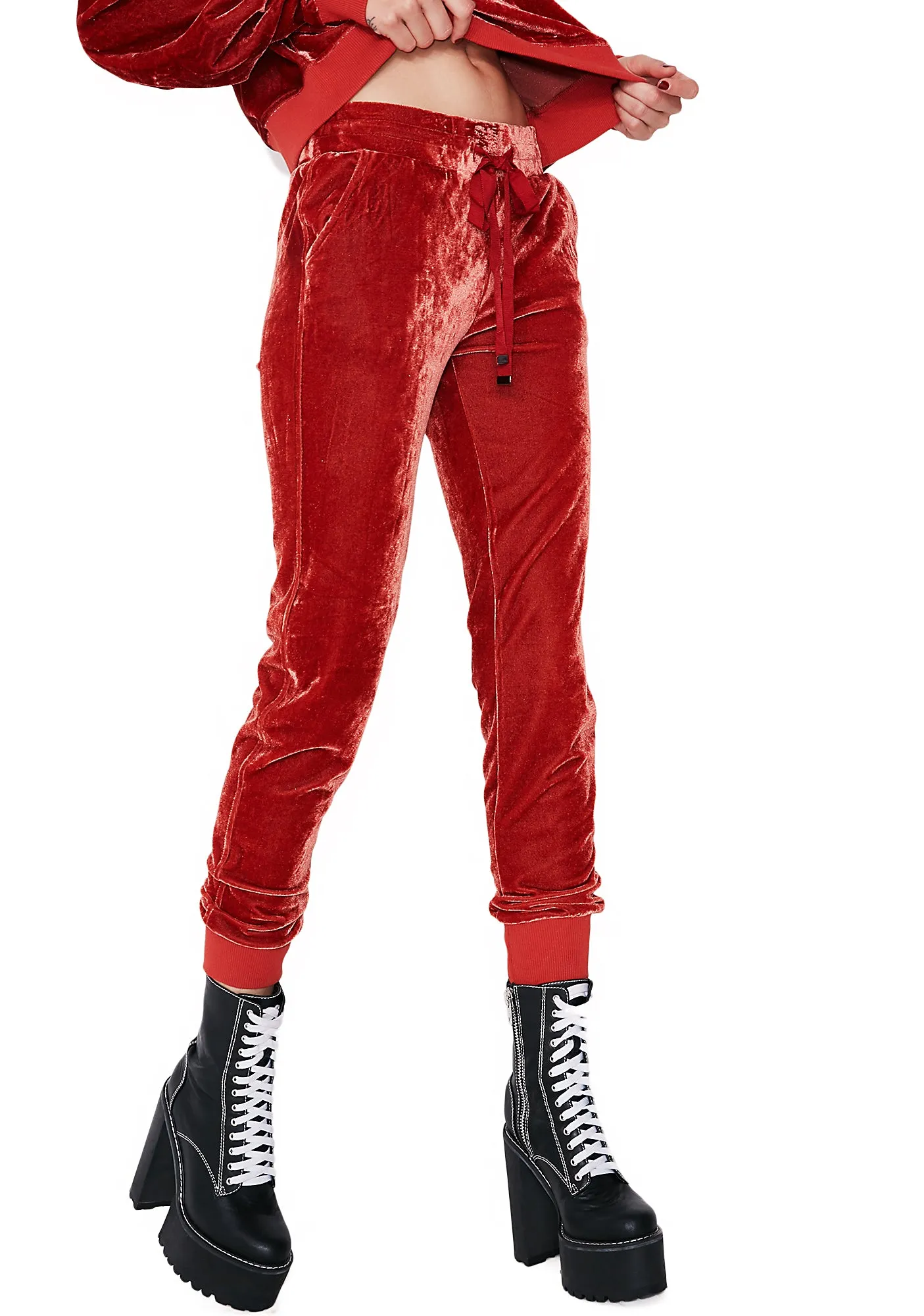 Get On Up Velour Jogger Pants