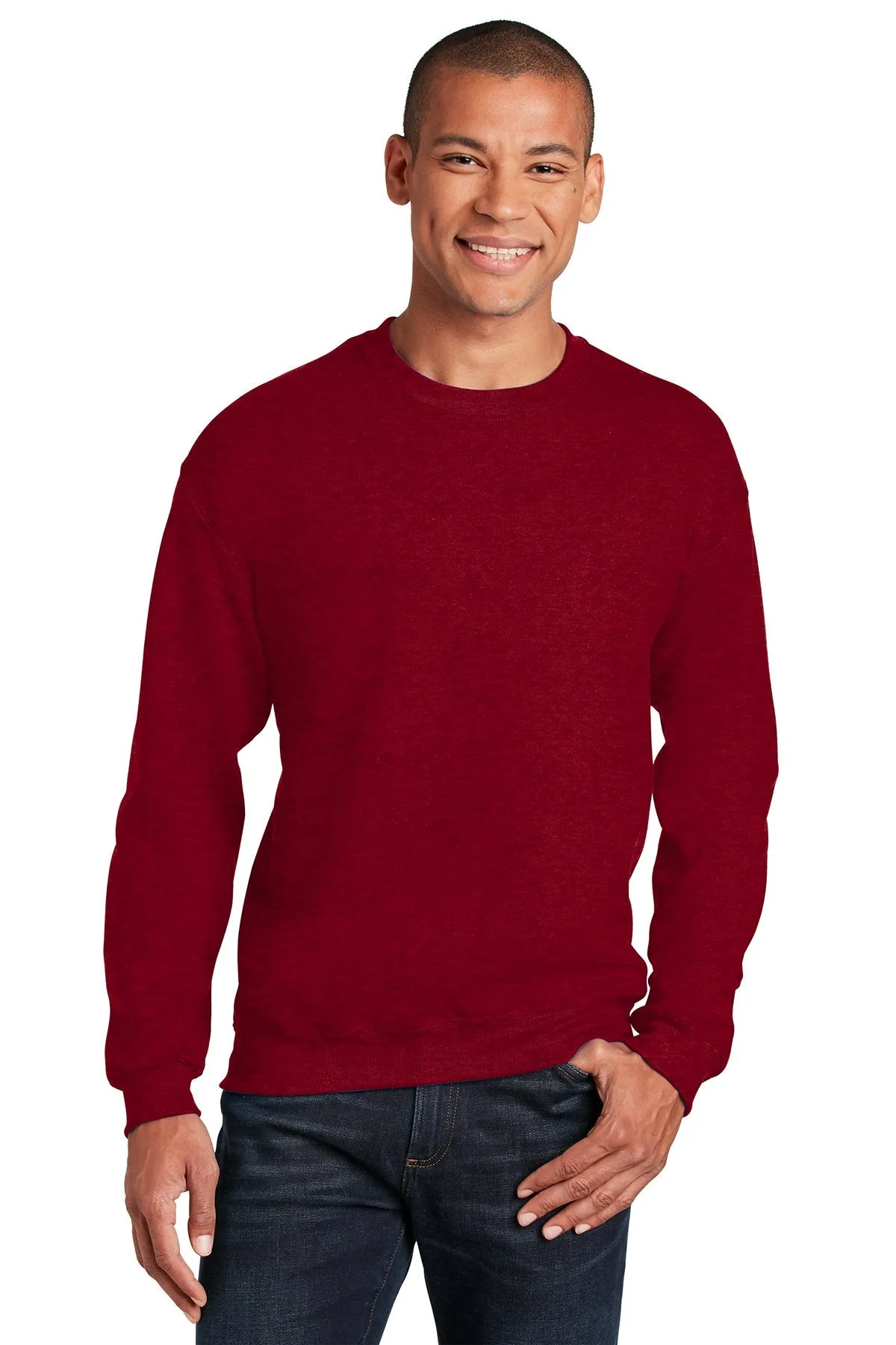 Gildan Heavy Blend Crewneck Sweatshirt Antique Cherry Red