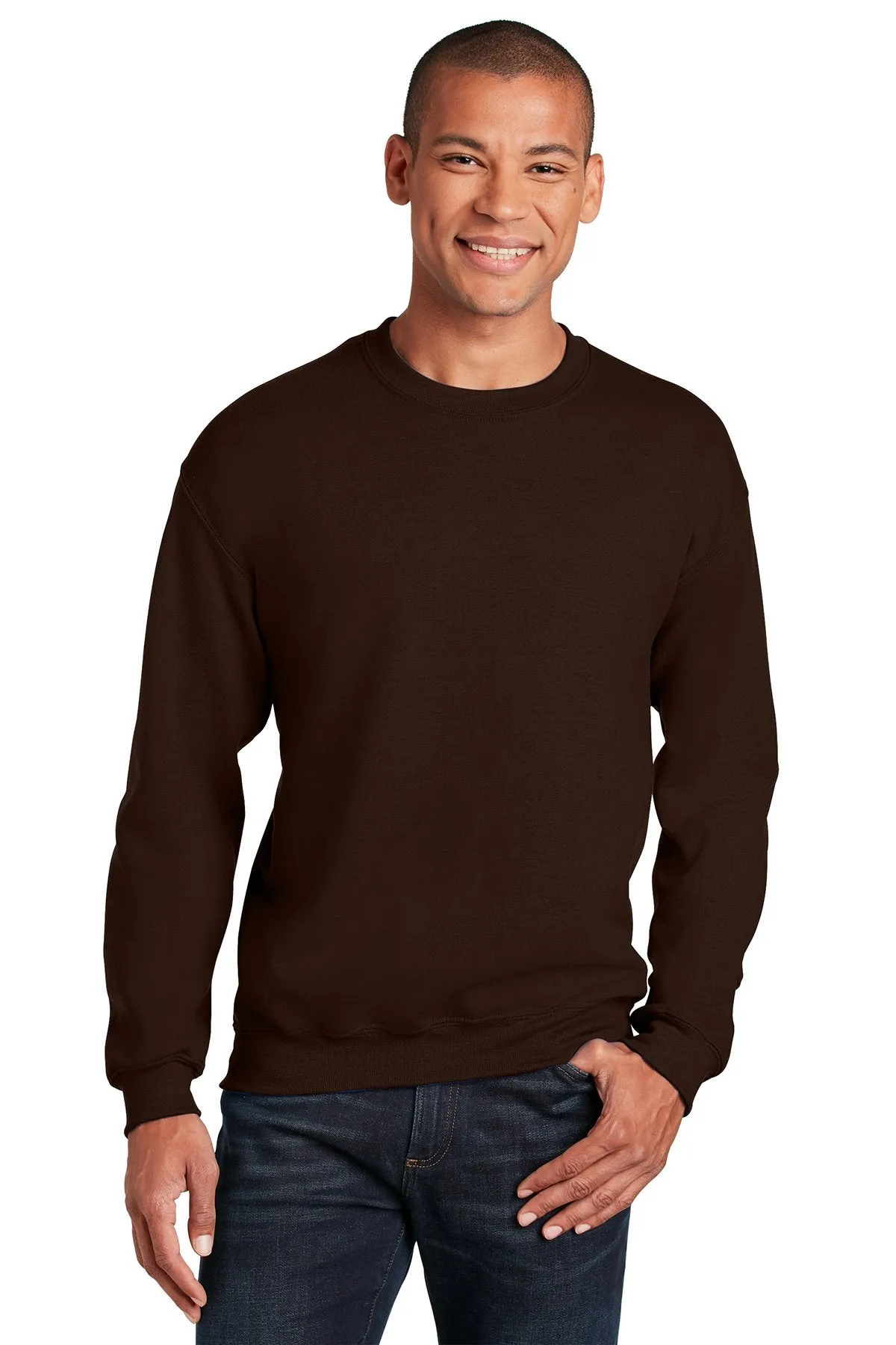 Gildan Heavy Blend Crewneck Sweatshirt Dark Chocolate