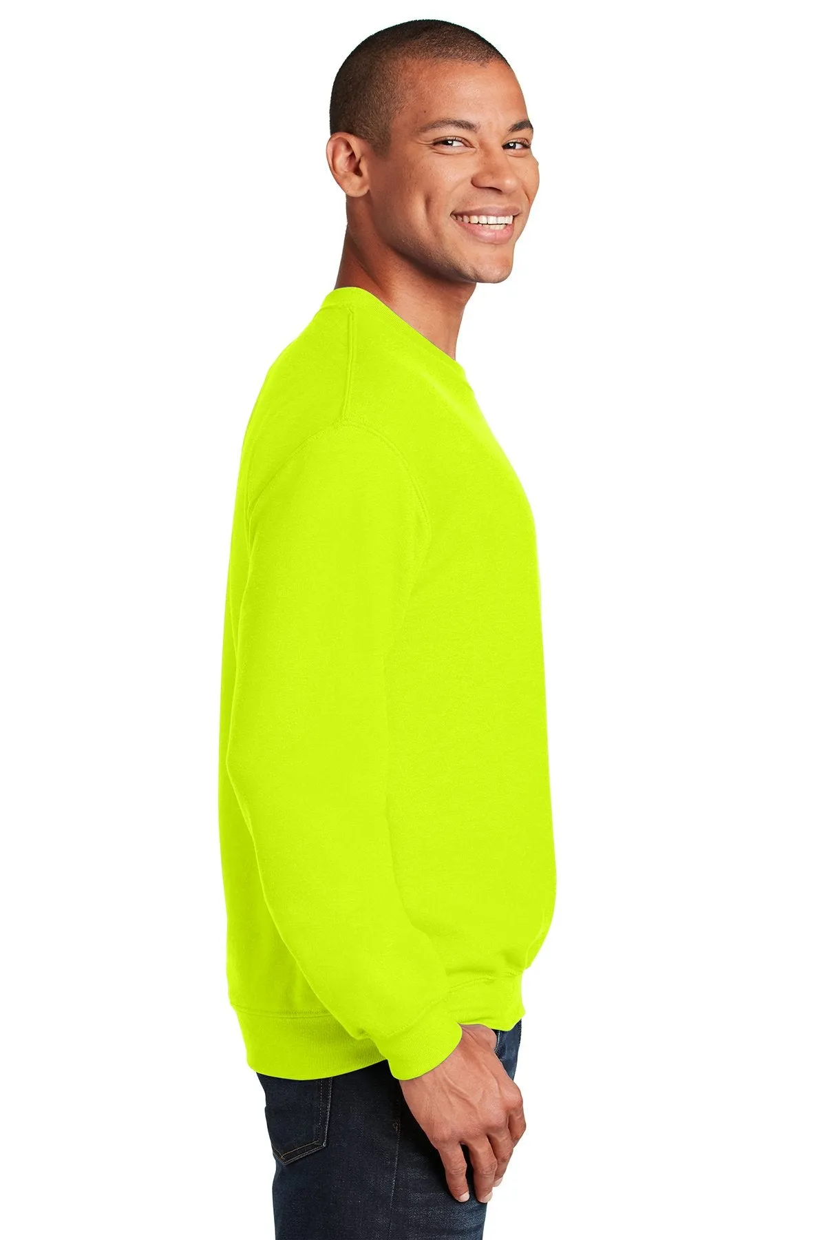 Gildan Heavy Blend Crewneck Sweatshirt Safety Green