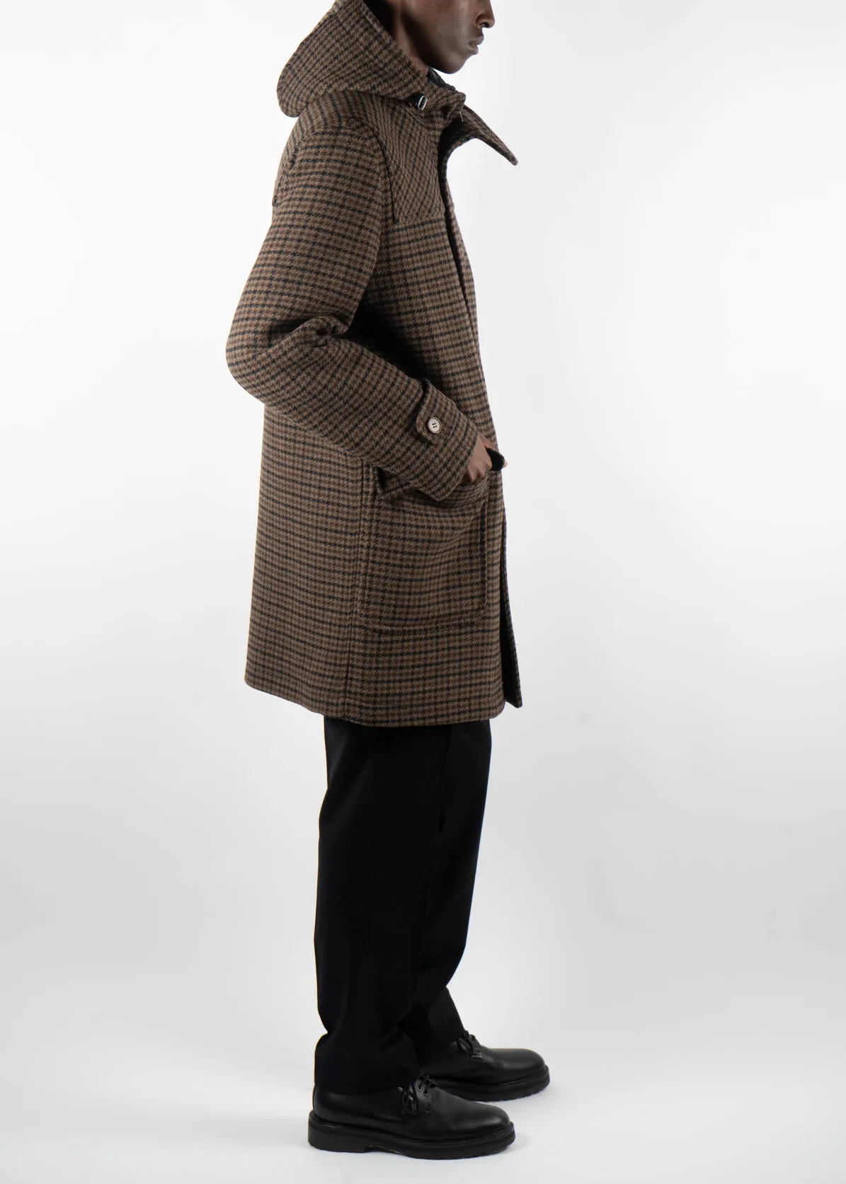 Grant Duffle Coat Brown Black