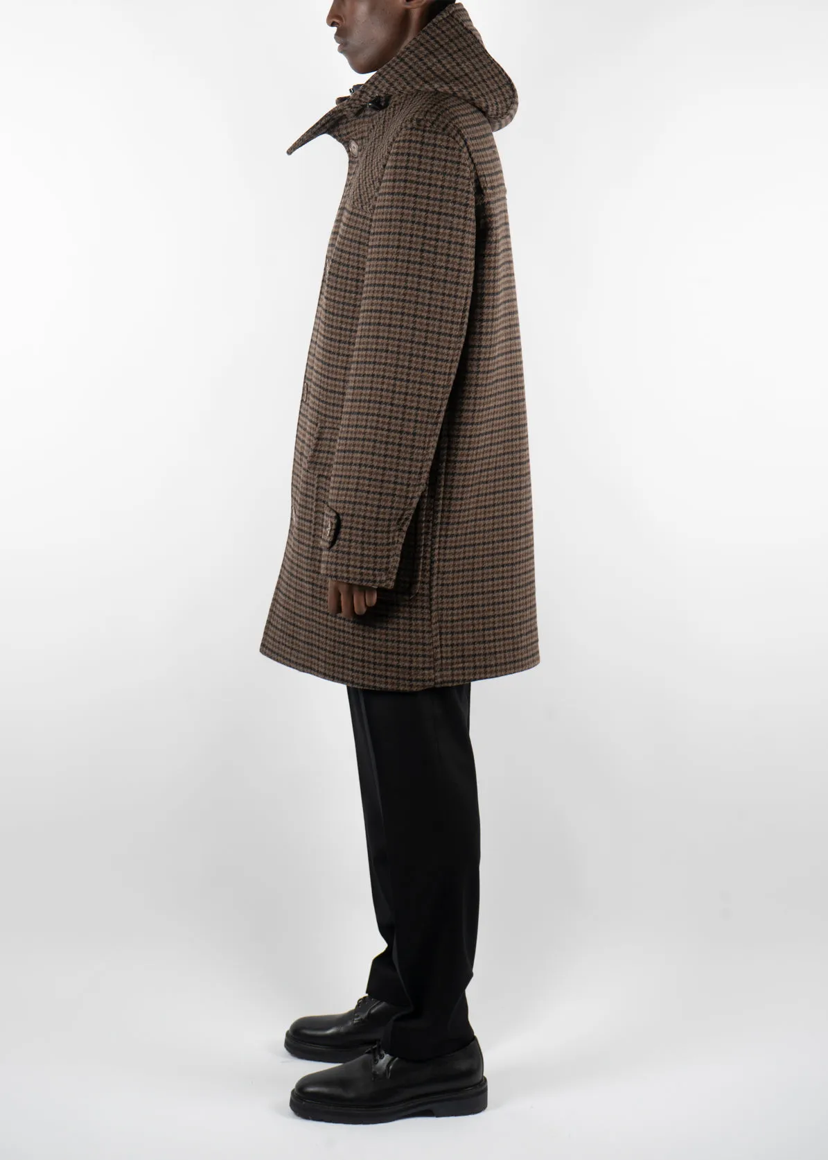 Grant Duffle Coat Brown Black