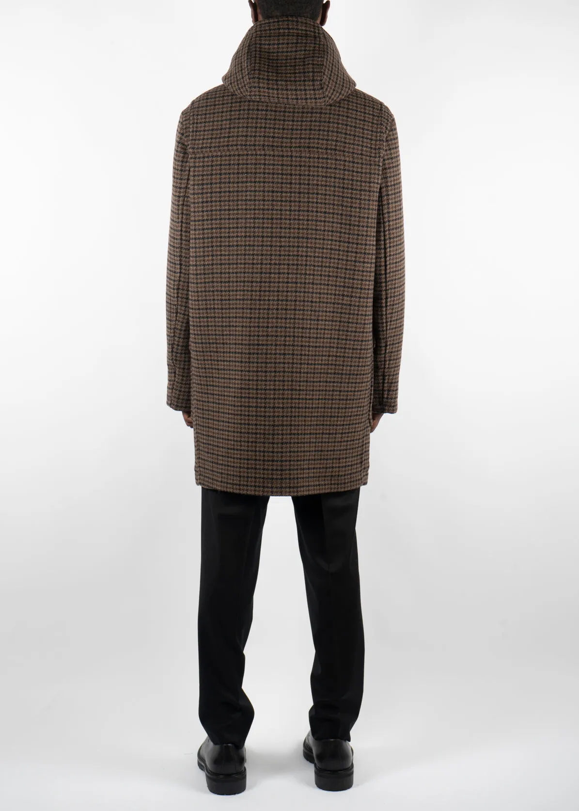 Grant Duffle Coat Brown Black
