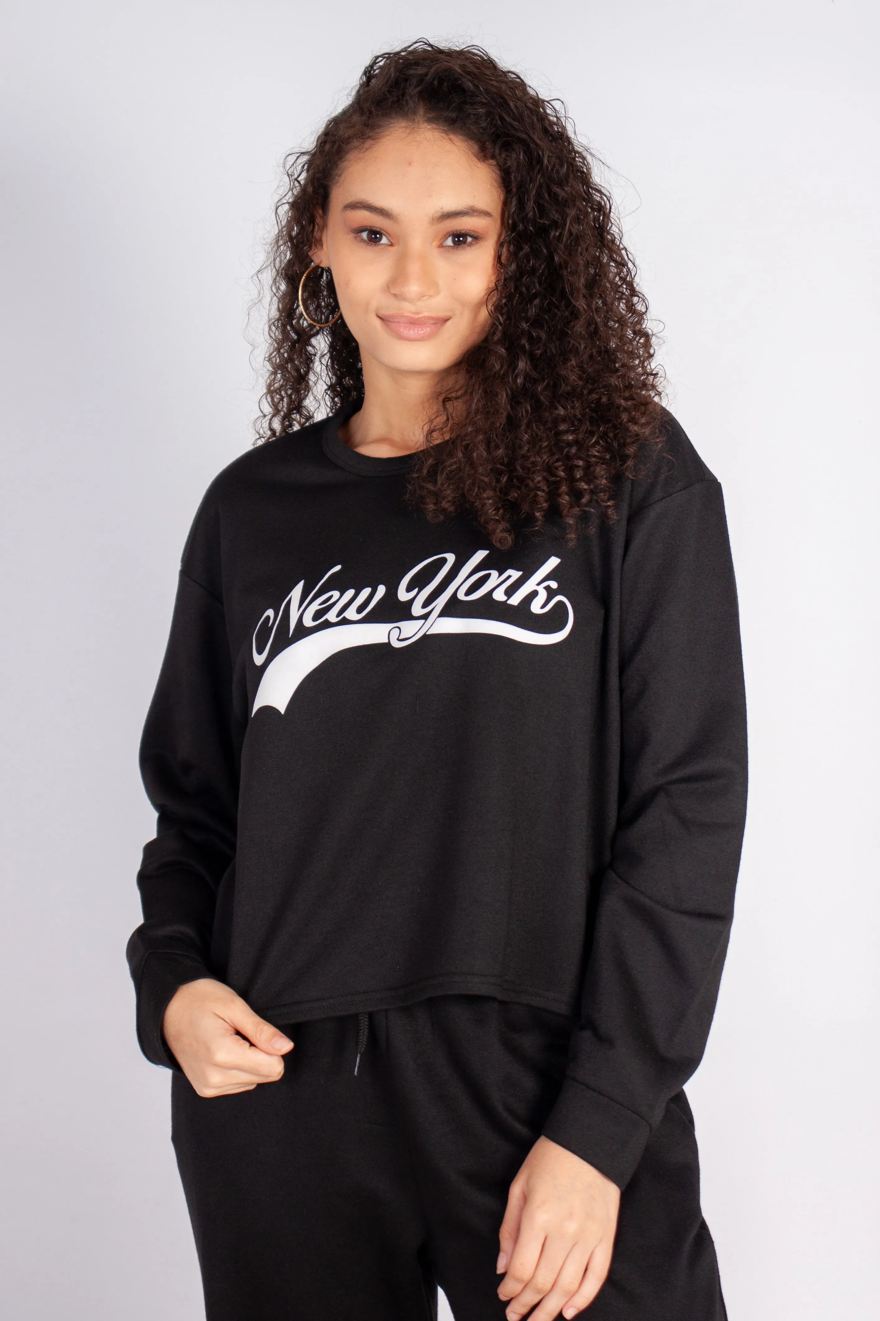 Graphic Crop Sweater