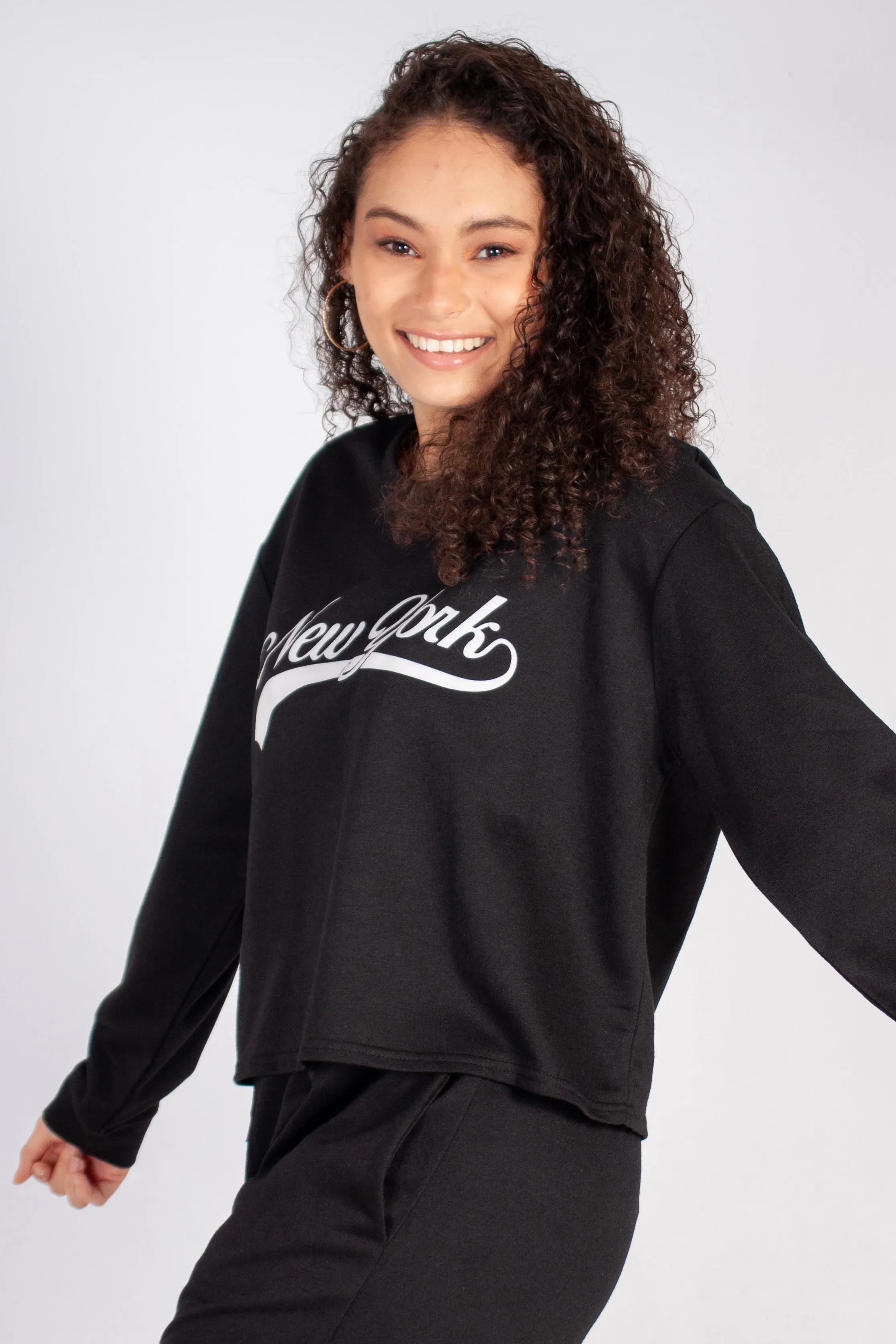Graphic Crop Sweater