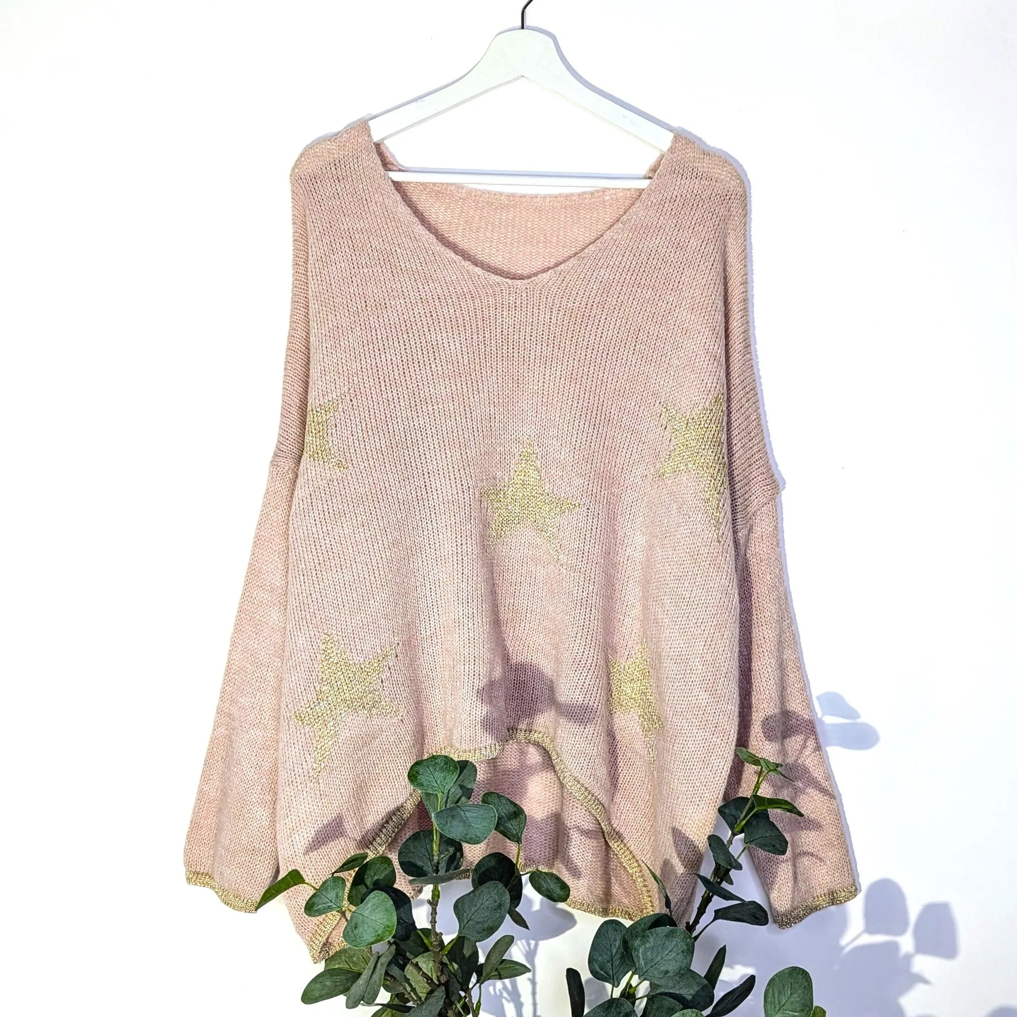 Hi-lo golden star jumper (M-L)