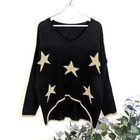 Hi-lo golden star jumper (M-L)
