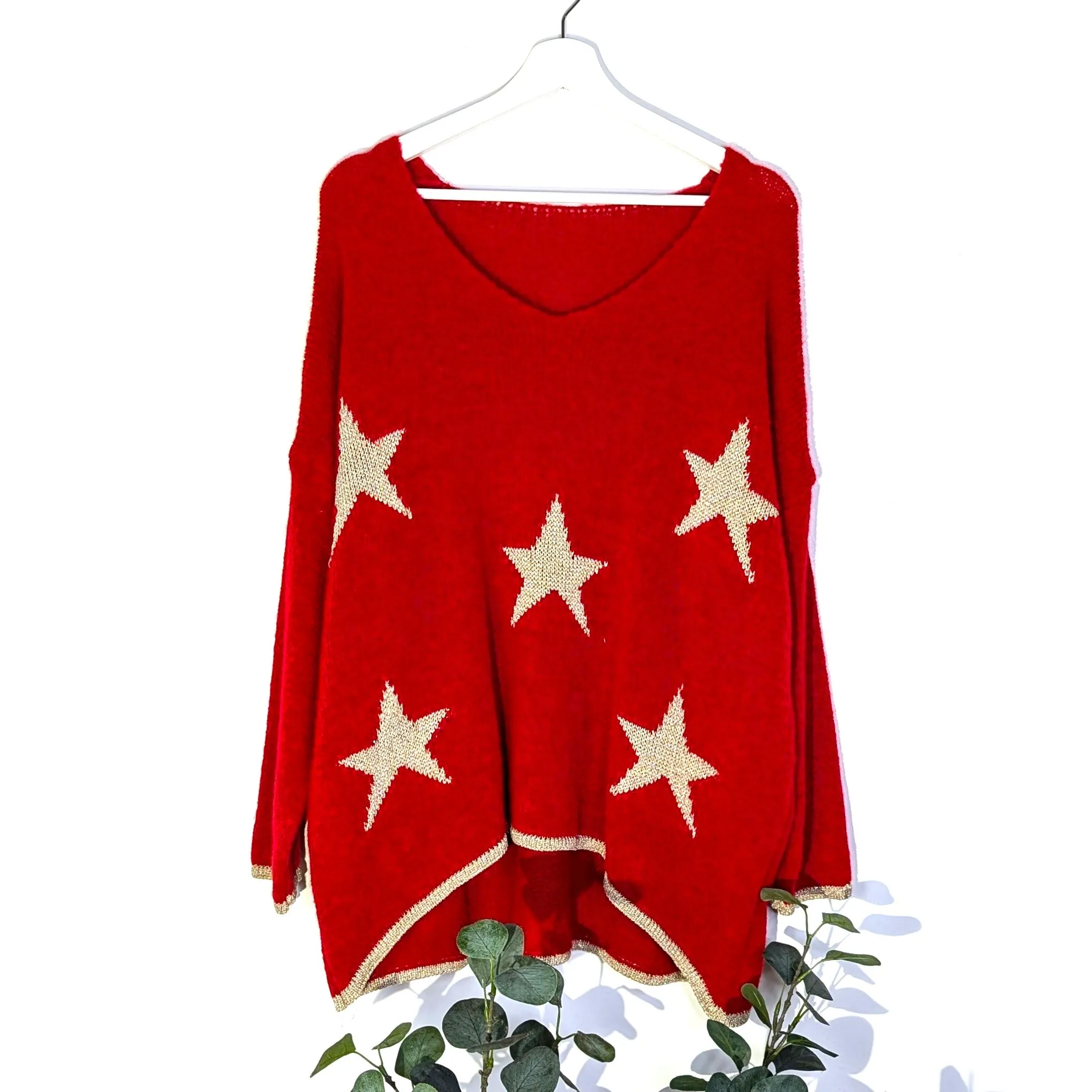 Hi-lo golden star jumper (M-L)