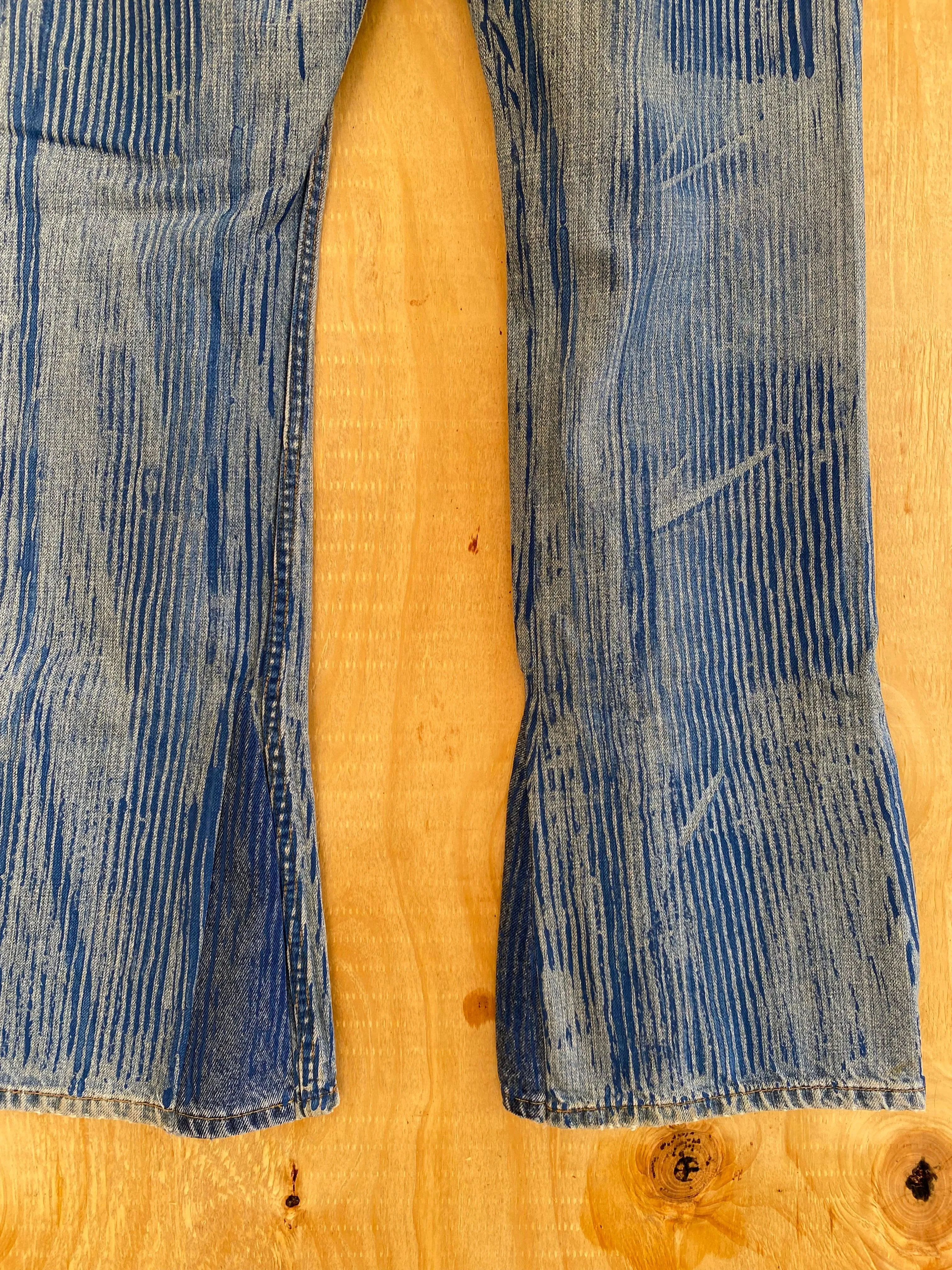 Hickory Striped Flared Denim | 35