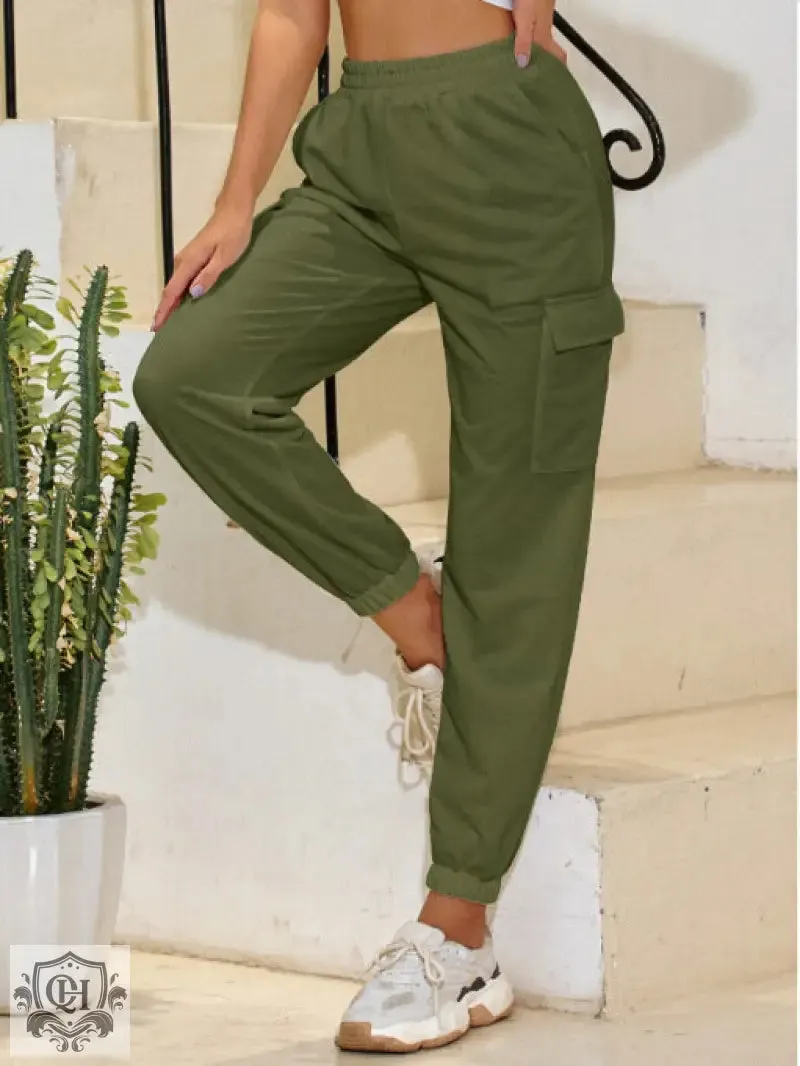 High Waist Trousers with Pockets