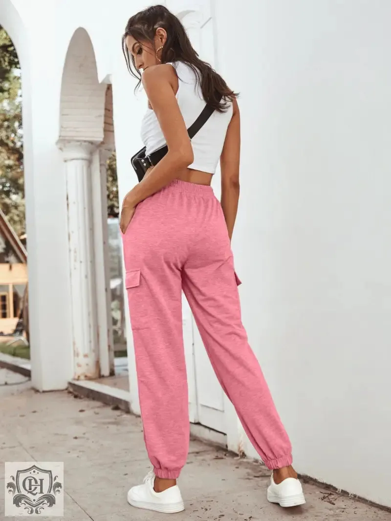 High Waist Trousers with Pockets