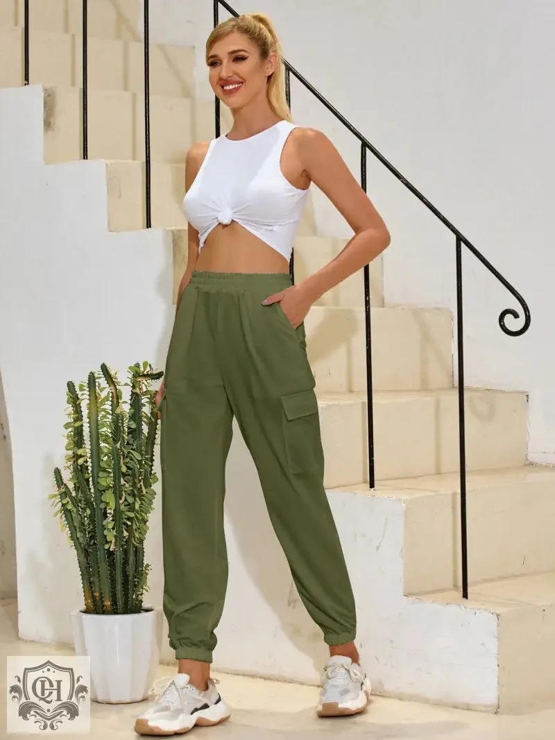 High Waist Trousers with Pockets