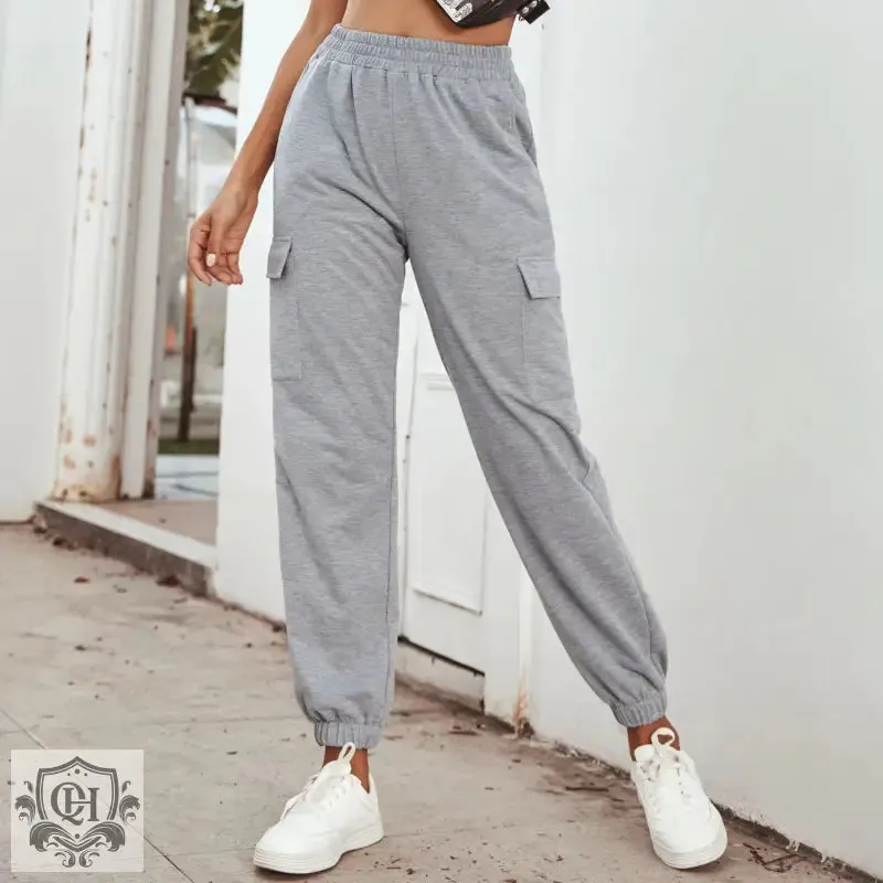 High Waist Trousers with Pockets