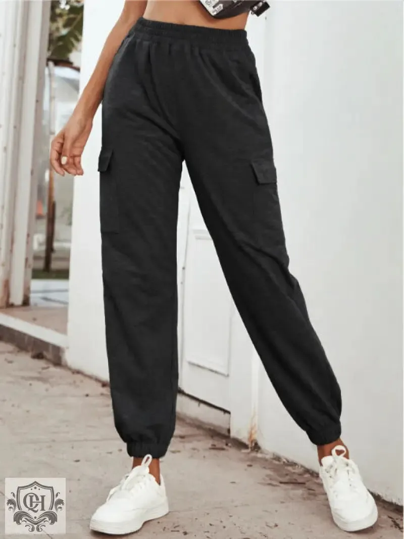 High Waist Trousers with Pockets