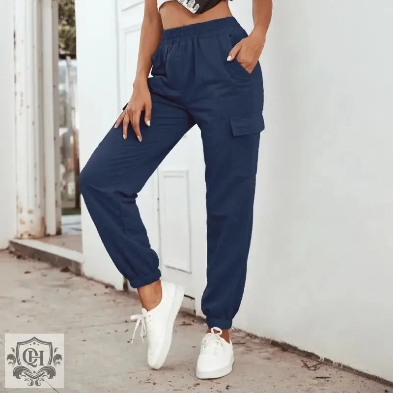 High Waist Trousers with Pockets