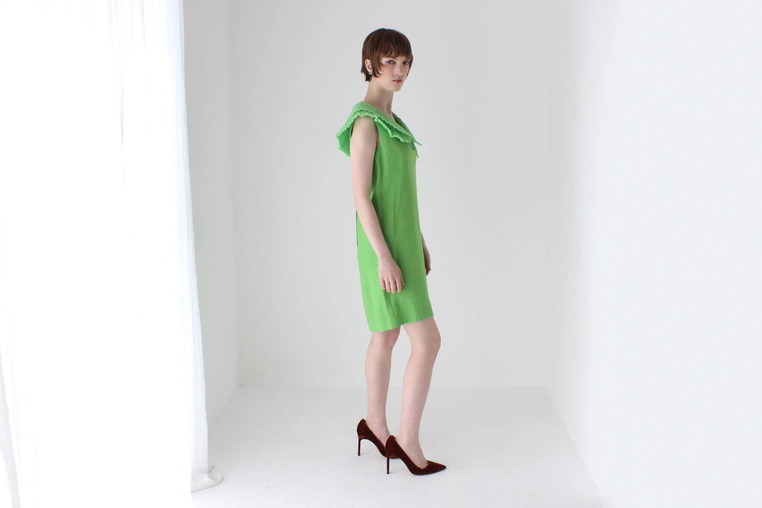 Historic 60s Pleated Collar Shift Dress by John Hilton