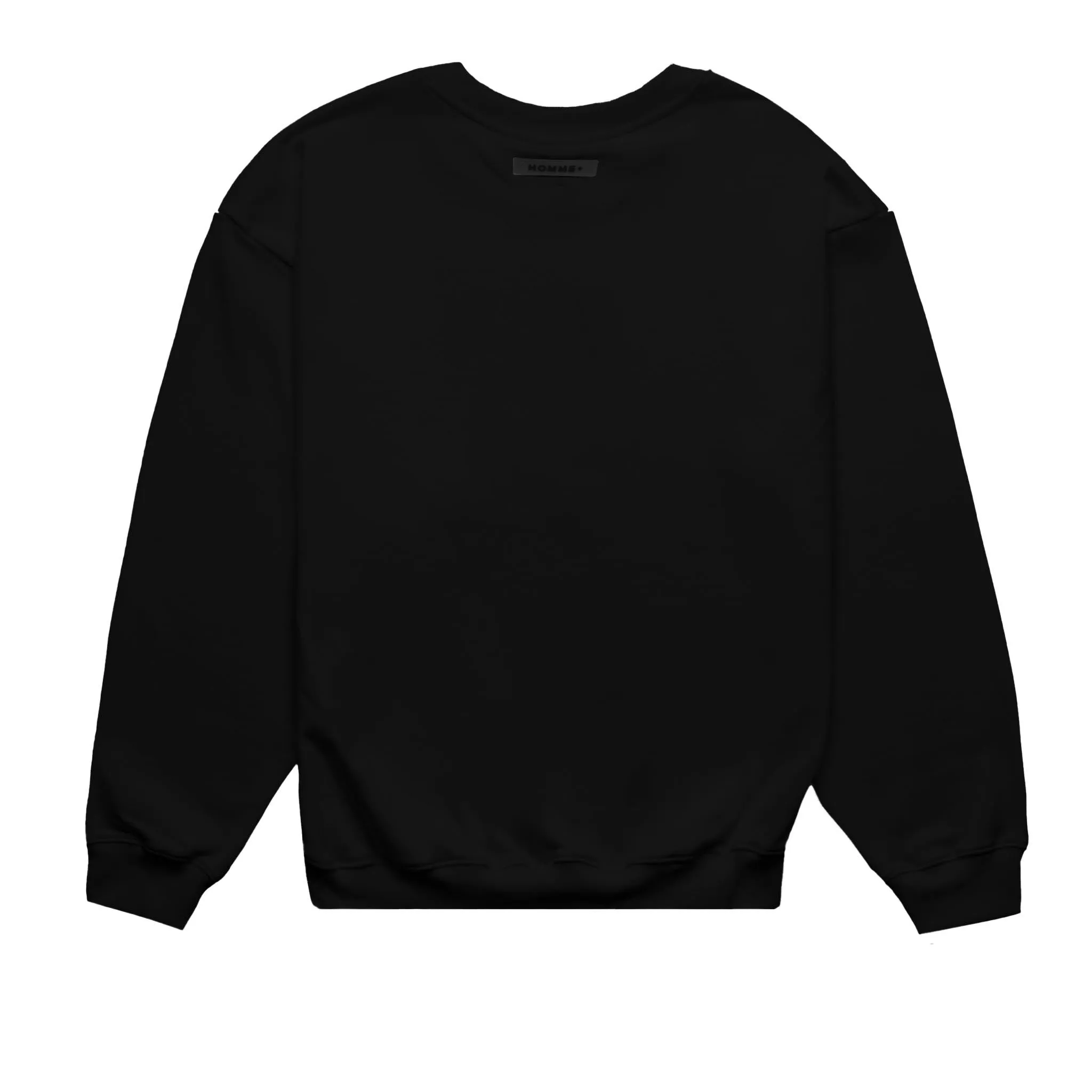 HOMME  Chrome Font Crewneck Black