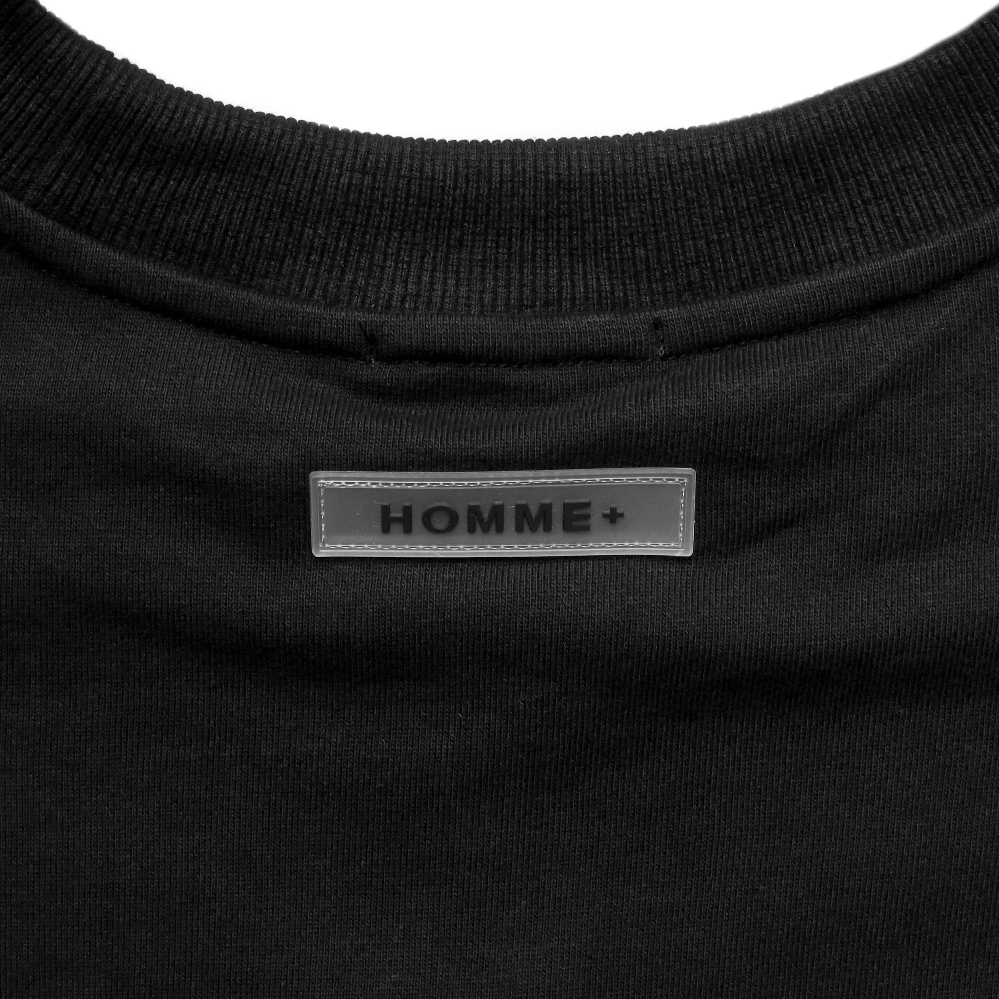 HOMME  Chrome Font Crewneck Black