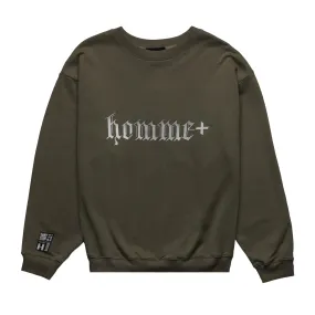 HOMME  Chrome Font Crewneck Charcoal