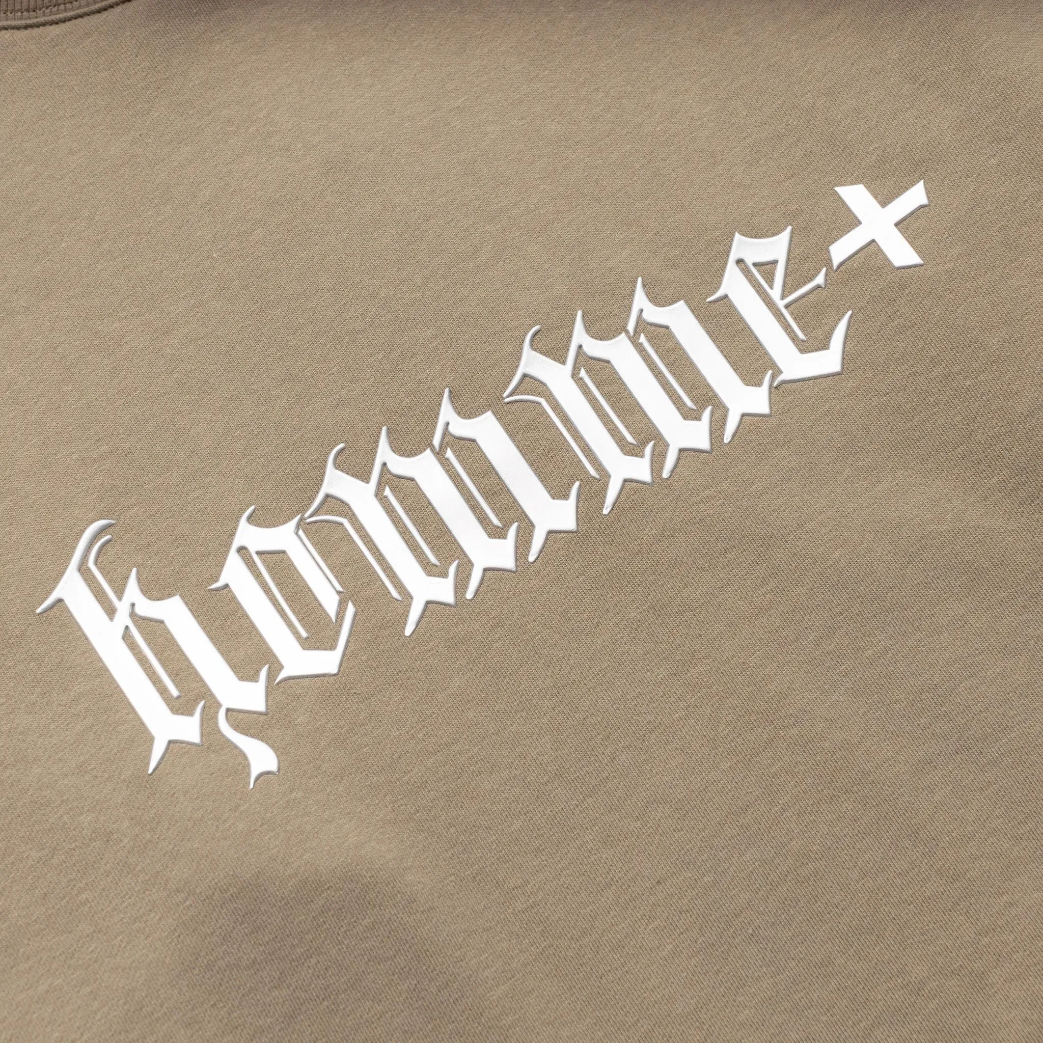 HOMME  Chrome Font Crewneck Taupe