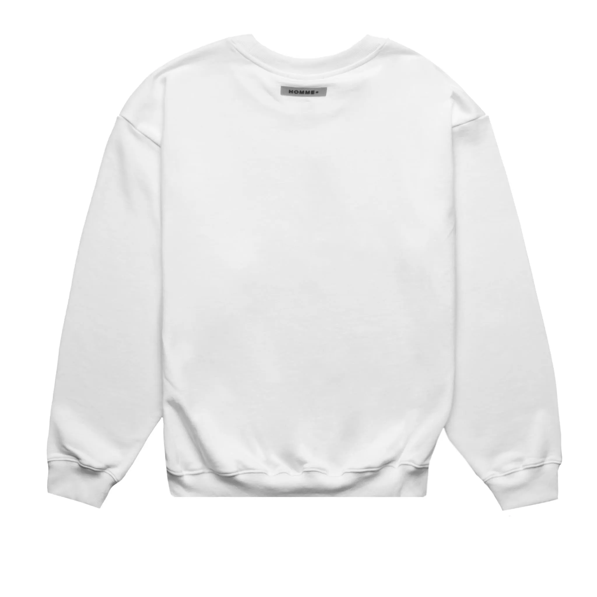 HOMME  Chrome Font Crewneck White