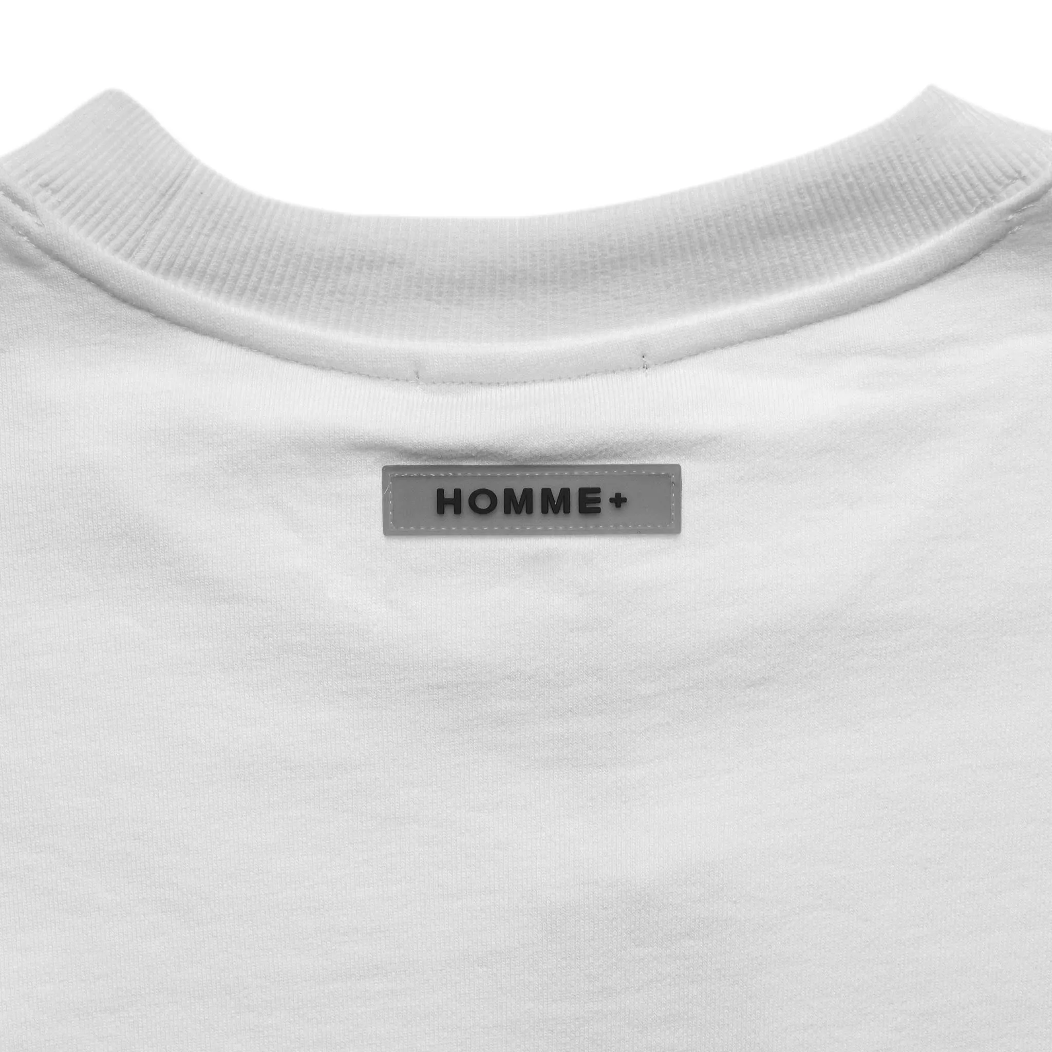 HOMME  Chrome Font Crewneck White