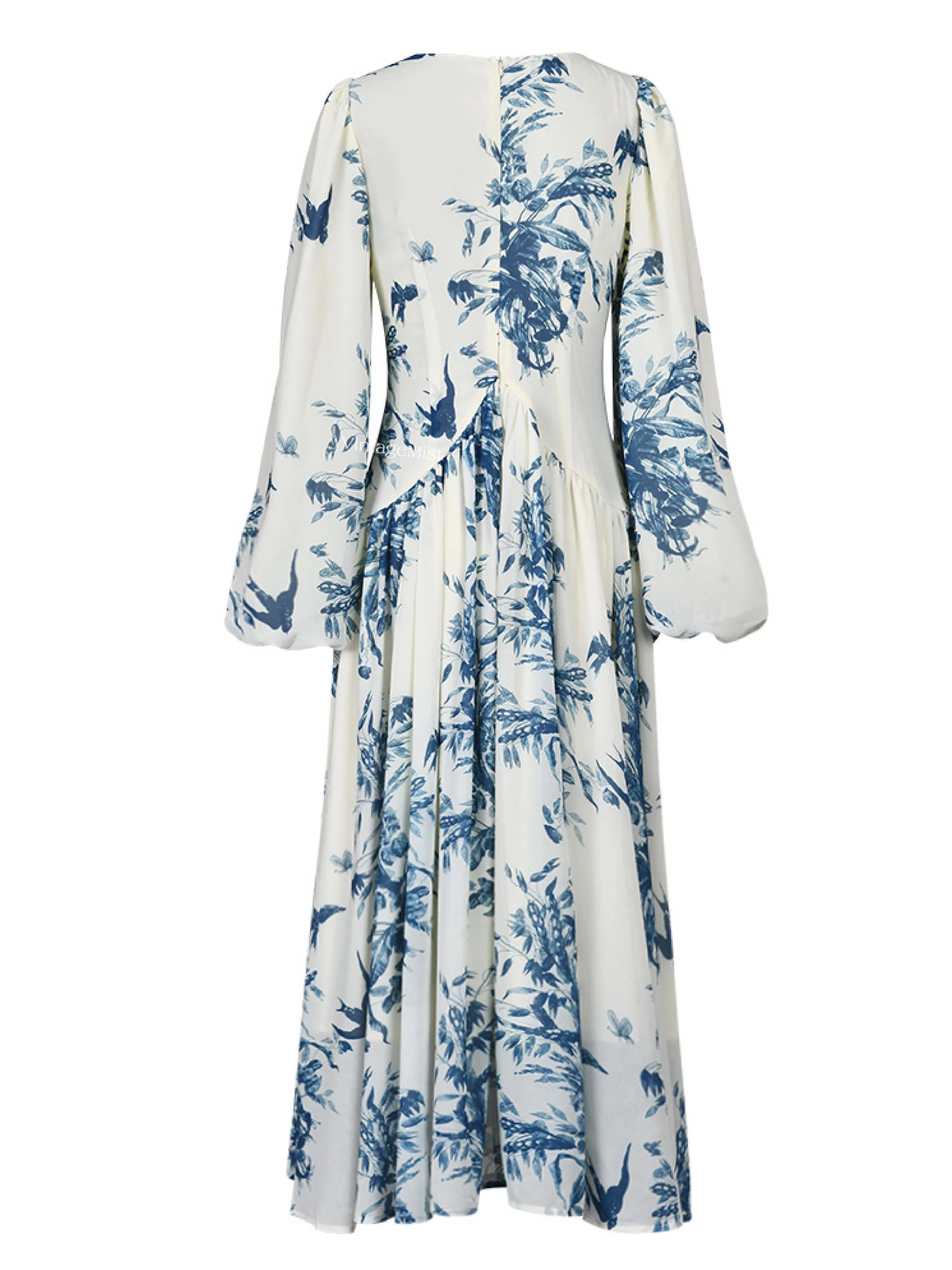 Ink Floral Print Dress