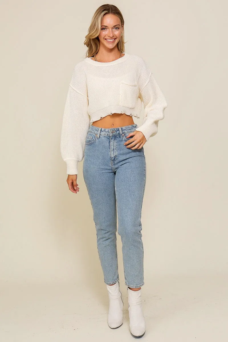 Ivory Crop Sweater