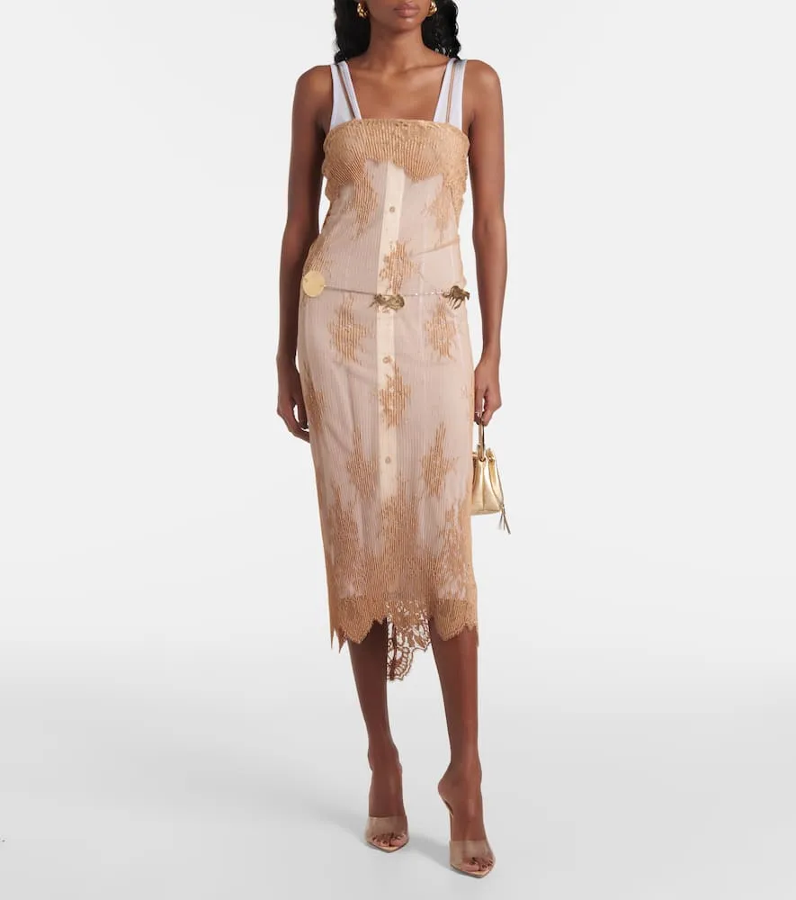 Jacques Wei Sheer slip dress