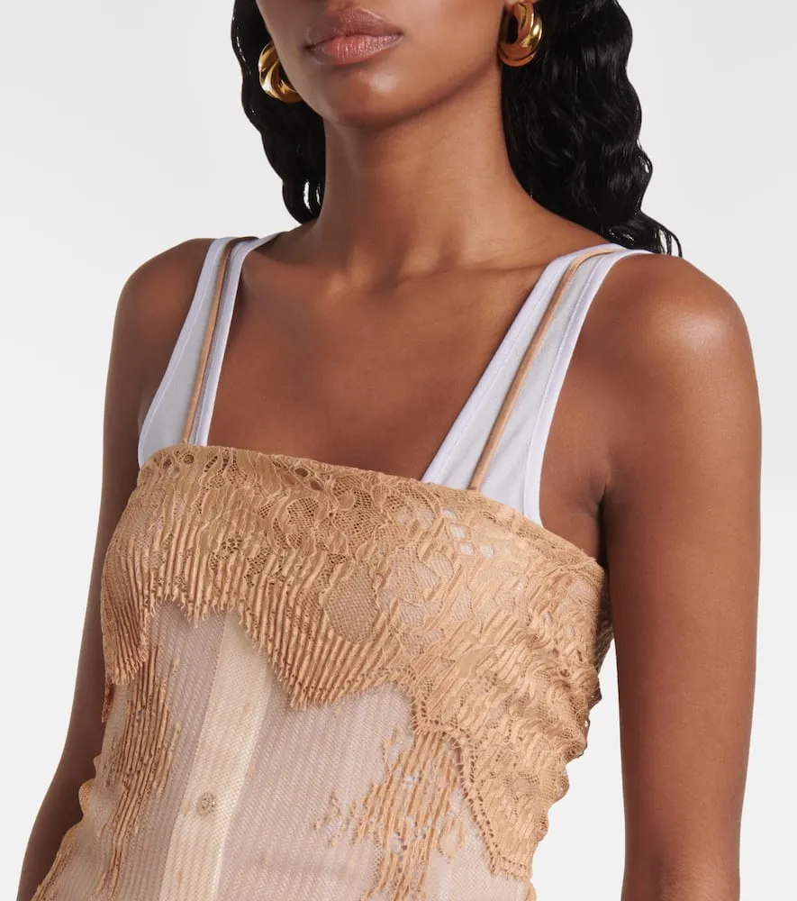 Jacques Wei Sheer slip dress