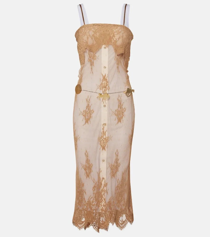 Jacques Wei Sheer slip dress