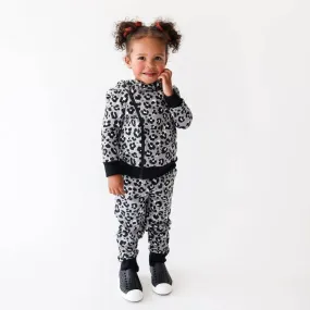 Jada Organic Cotton Asymmetrical Zip Hoodie-Contemporary Leopard