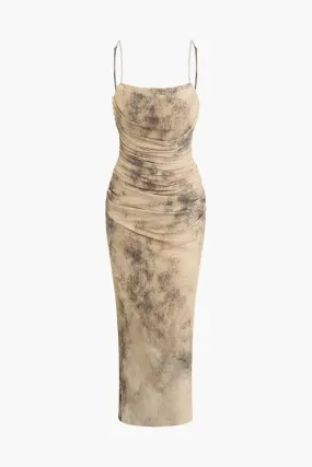 Jade – Ruched tie-dye – Midi dress