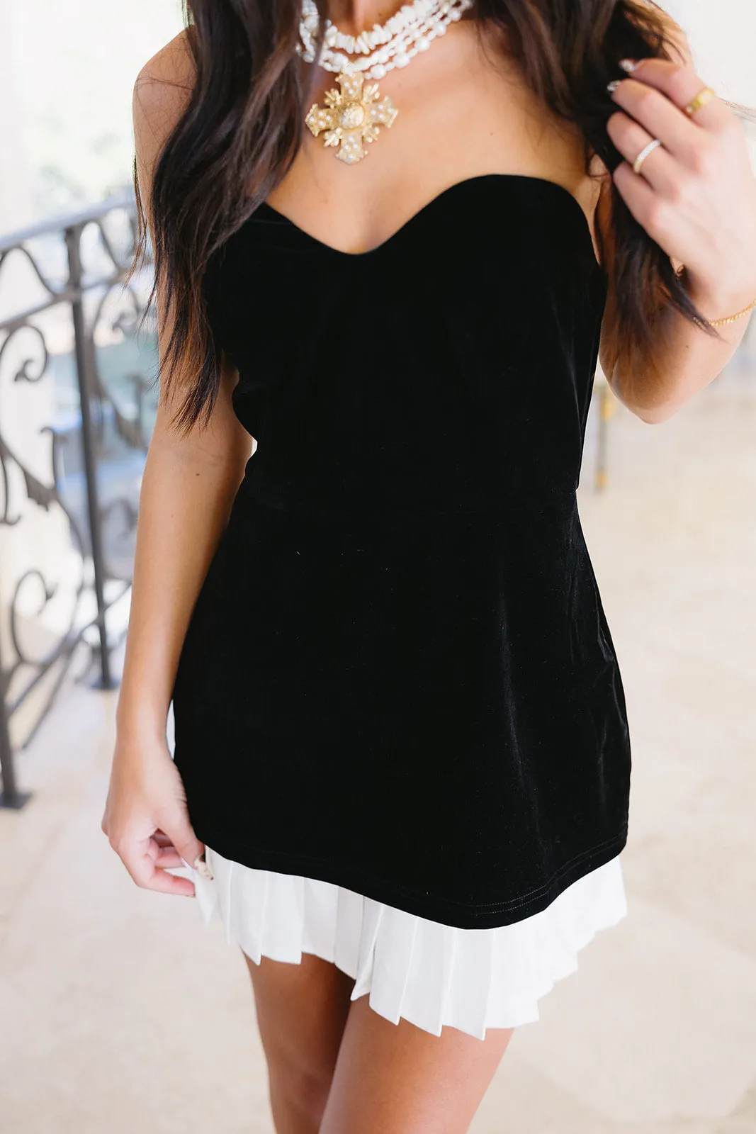 Karina Mini Dress - Black/White