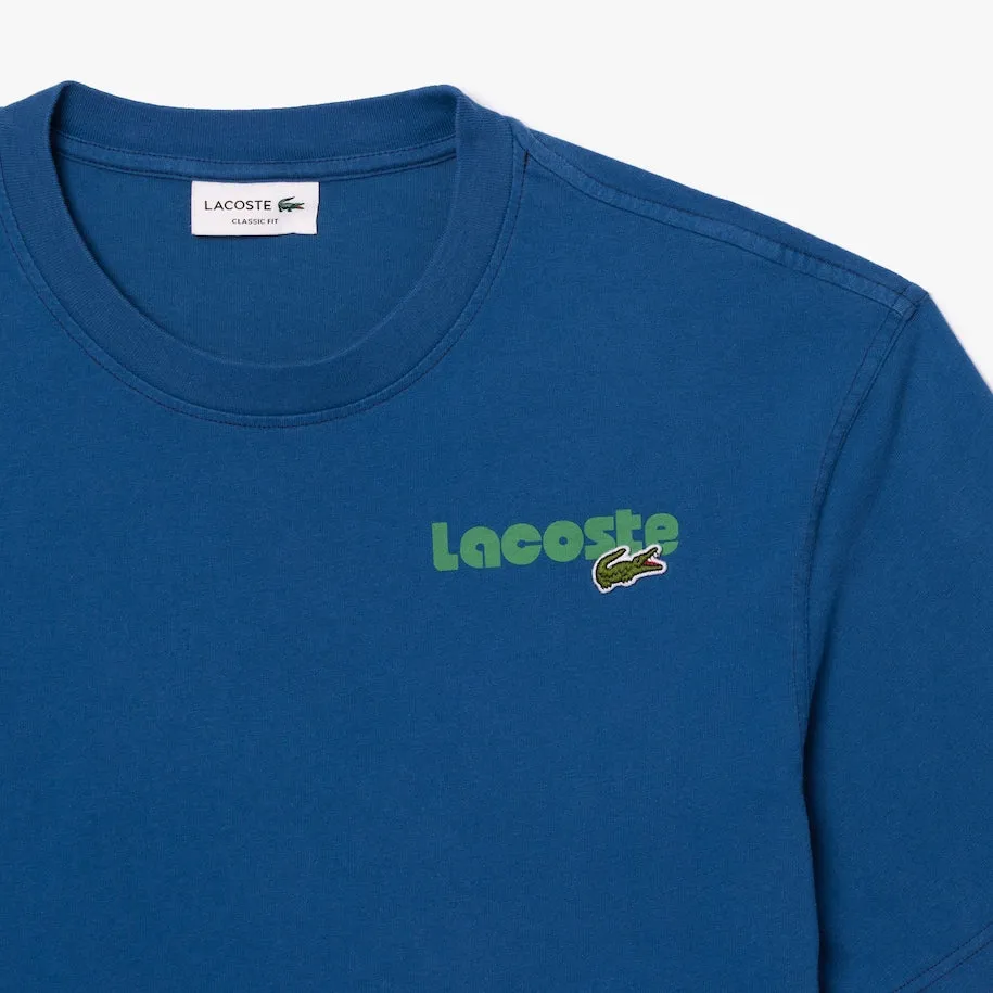 LACOSTE WASHED EFFECT T-SHIRT Men’s -BLUE-HBM