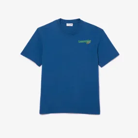 LACOSTE WASHED EFFECT T-SHIRT Men’s -BLUE-HBM