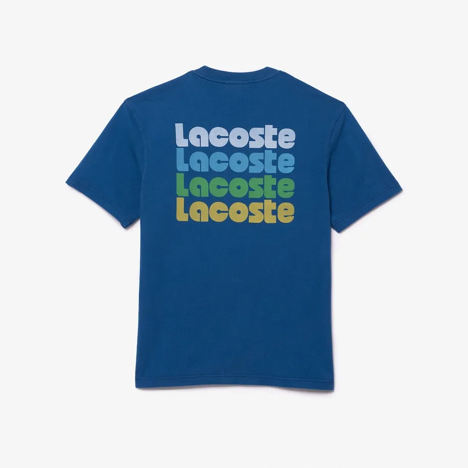 LACOSTE WASHED EFFECT T-SHIRT Men’s -BLUE-HBM