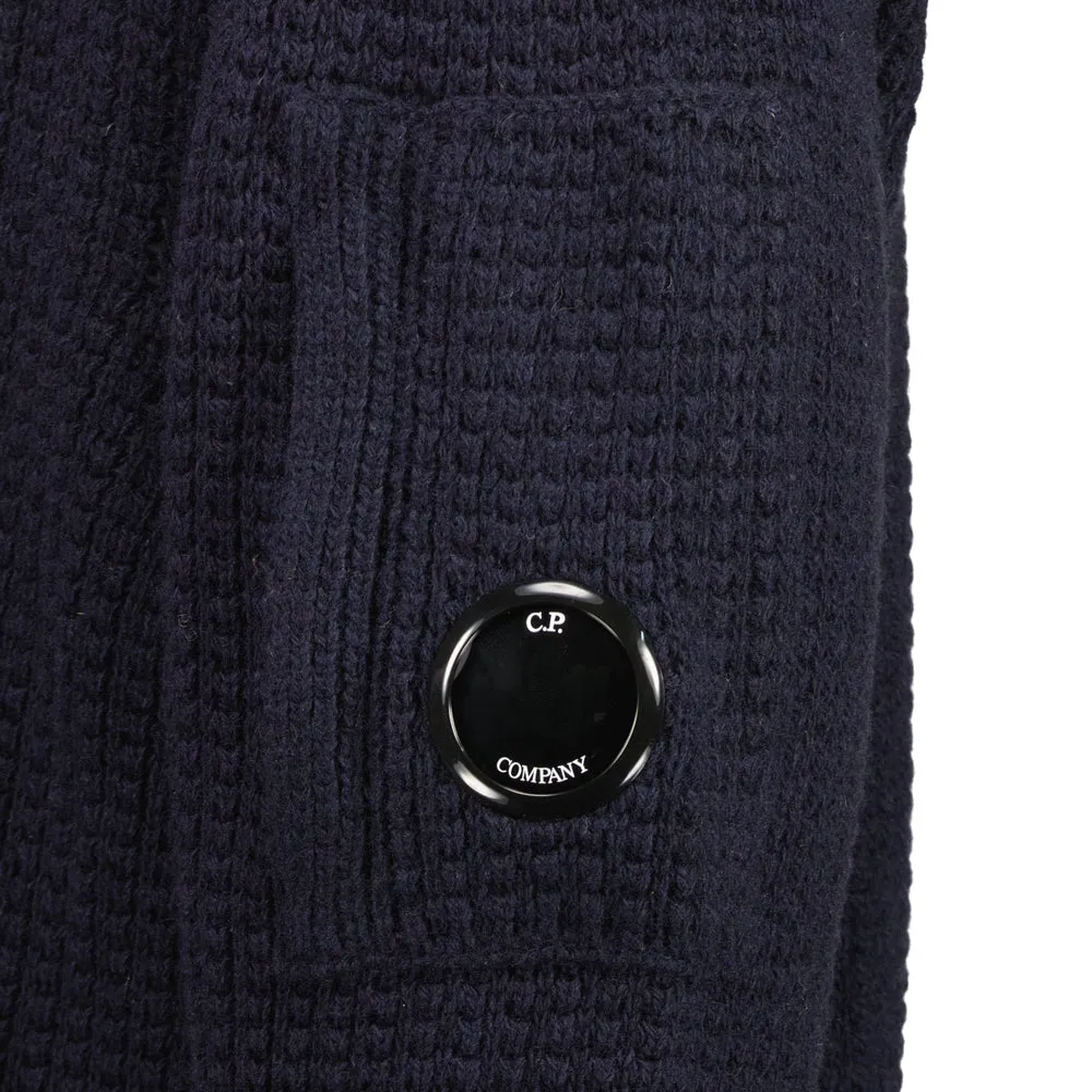 Lambswool Waffle-Knit Lens Jumper