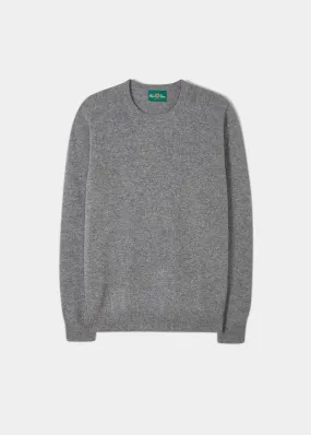 Lenzie Men's Lambswool Jumper In Grey Mix - Regular Fit