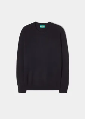 Lenzie Men's Lambswool Jumper In Navy Jumper - Regular Fit